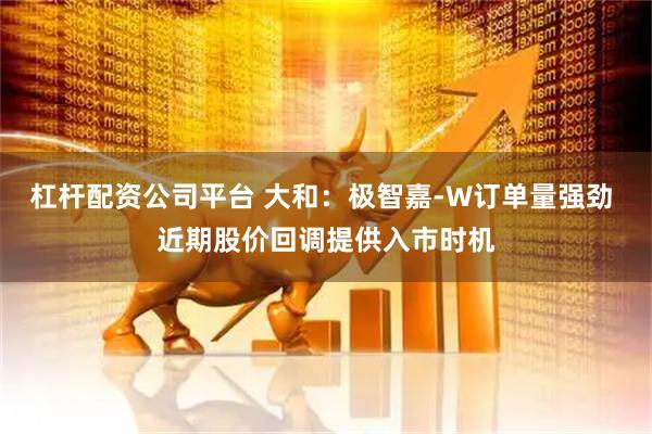 杠杆配资公司平台 大和：极智嘉-W订单量强劲 近期股价回调提供入市时机